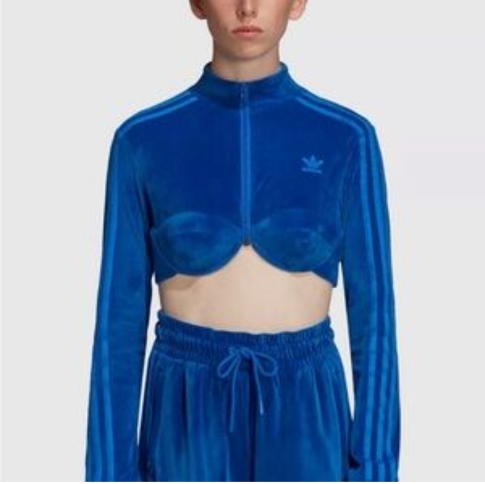 Jeremy Scott x Adidas velour crop top